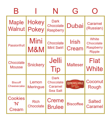 Fudge-tastic Bingo Card