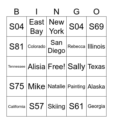 Work Place Bingo Card