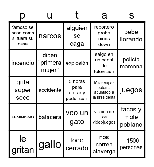 15 Bingo Card