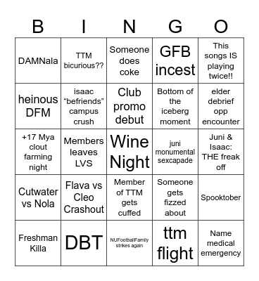 TTM 25-26 BINGO Card Bingo Card