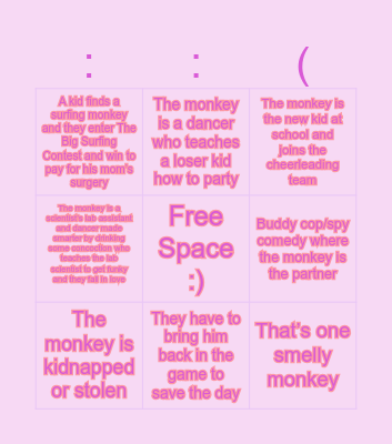 FUNKY MONKEY Bingo Card