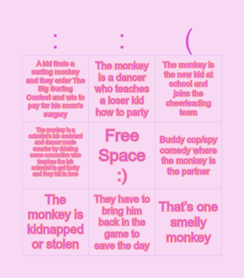 FUNKY MONKEY Bingo Card
