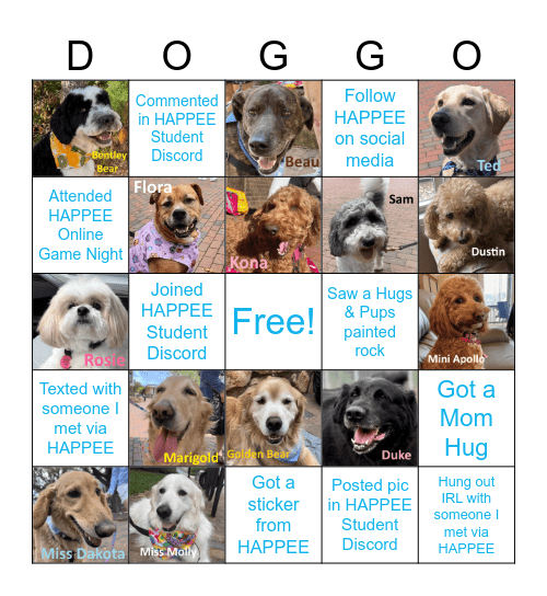 Fall 2025 DOGGO Bingo Card