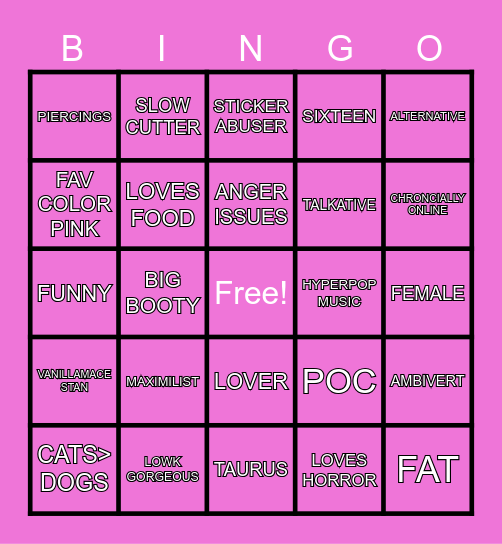 Bingo Card