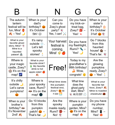 B8 L 1-9 Review Your monster parade is coming, Zoey! 🧟🎉 Bingo Card