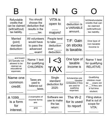 GM #1 Bingo Card