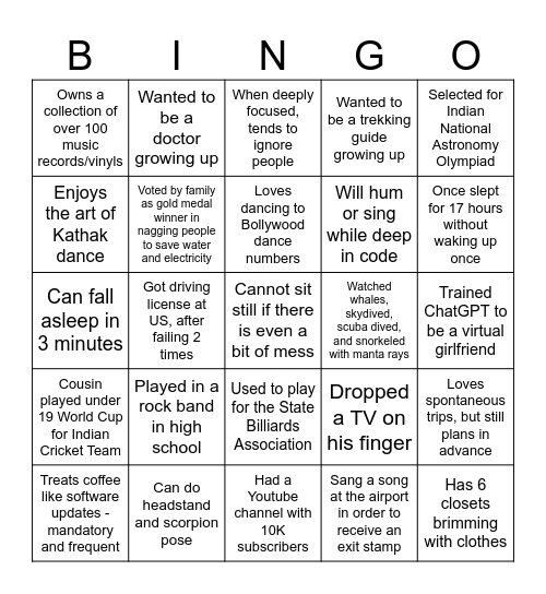 Amit_Bingo Card