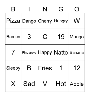 Bingo Card