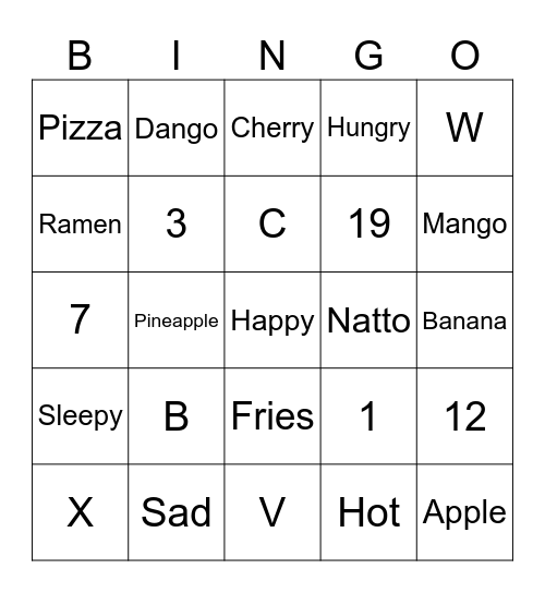 Bingo Card