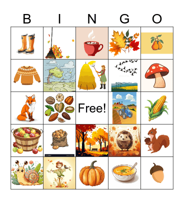 Autumn Bingo Card