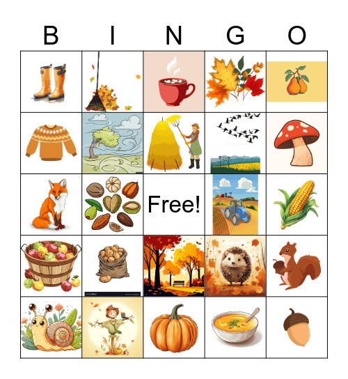 Autumn Bingo Card