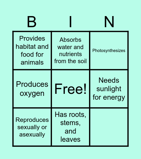 Plant-tastic Bingo! Bingo Card
