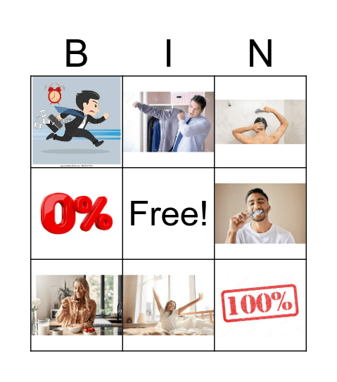 Daily Routine Bingo Card