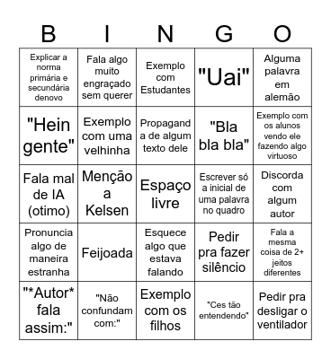 Bingossoni Bingo Card