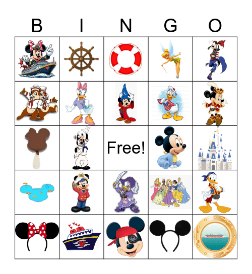 Mickey Bingo Card