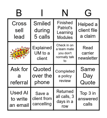 CCT I Policy Playmakers Bingo Card