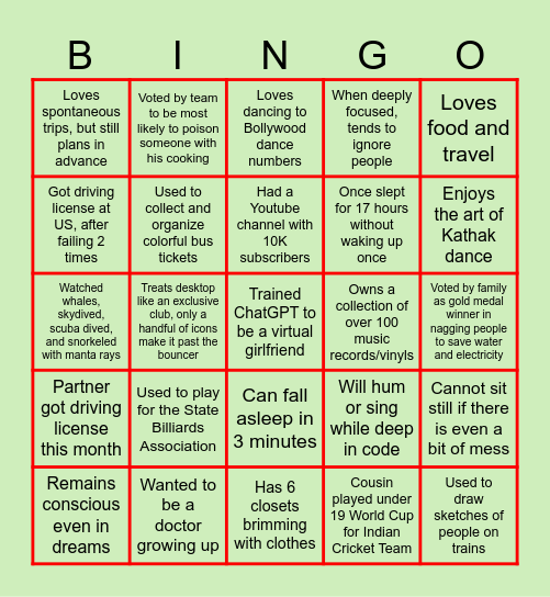 Amit's Definitely Winning Bingo Card