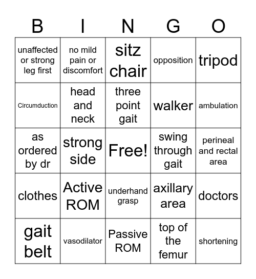 PHS Chapter 23 Bingo Card