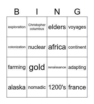 Bingo Card