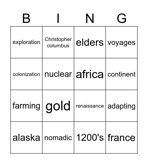 Bingo Card