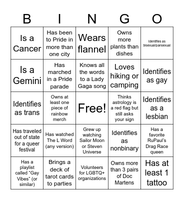 QUEER BINGO Card