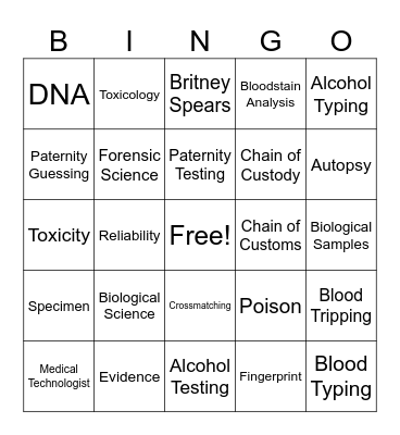 BINGO GO GO! Bingo Card