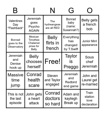 What the Helly Belly Bingo Card