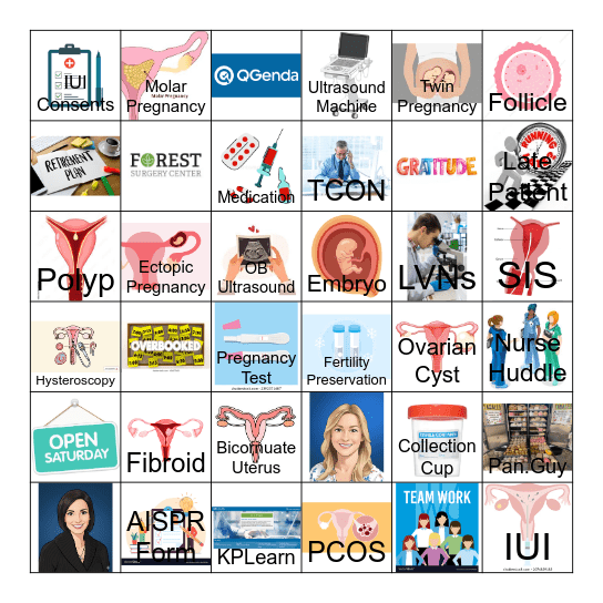 CENTER FOR REPRODUCTIVE HEALTH Bingo Card