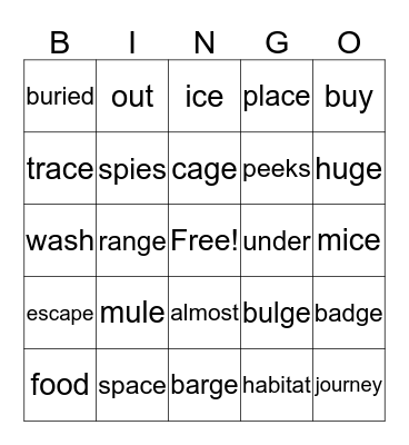 Bingo Card