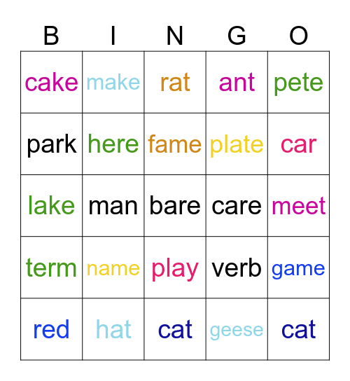 A Bingo Card