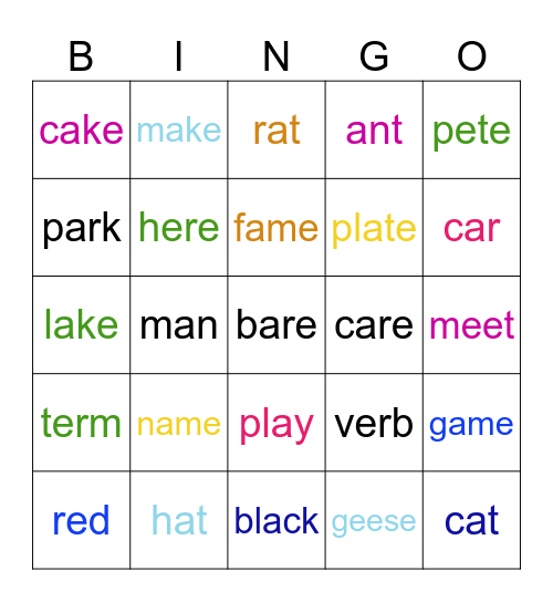 A Bingo Card