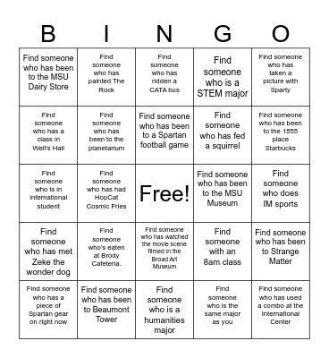 Bingo on the Block Bingo Card