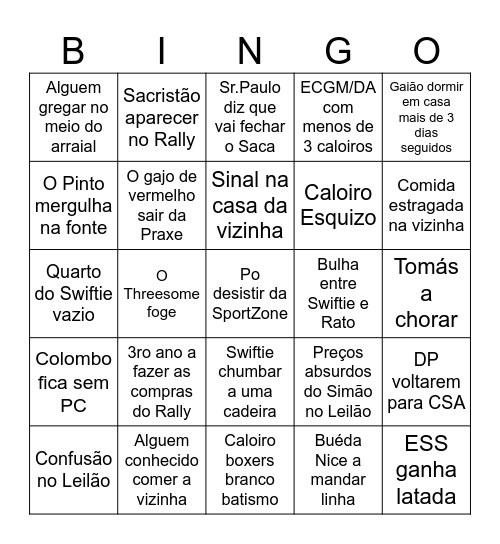 IPVC BINGO Card