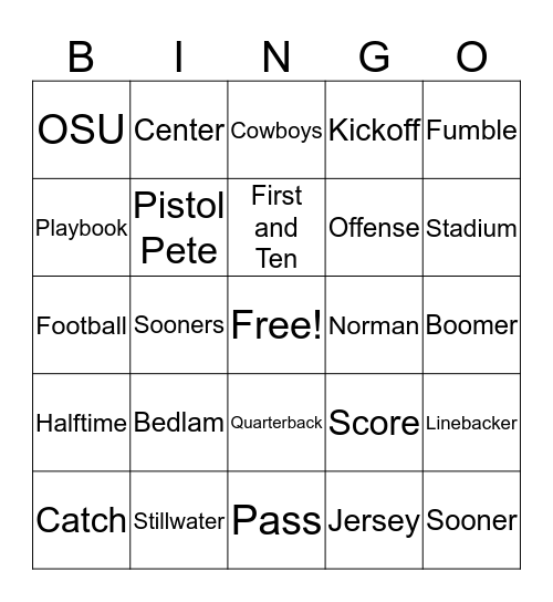 Bedlam Bingo  Bingo Card