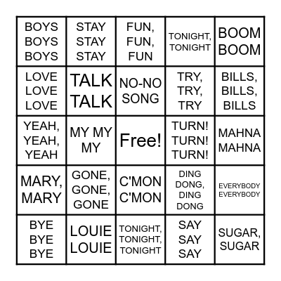 SAY THAT AGAIN?!? Bingo Card