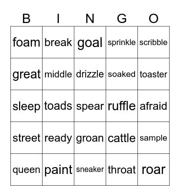 4 Mid Bingo Card