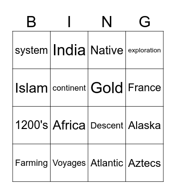 Bingo Card