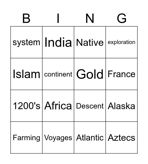 Bingo Card