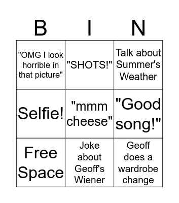 Bee's Birthday Bingo! Bingo Card