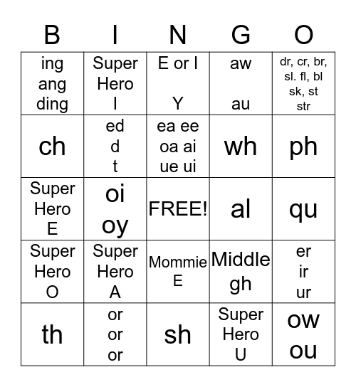 Secret Stories Bingo Card