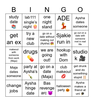 2025 entertainment Bingo Card