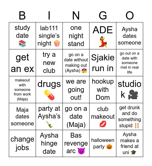 2025 entertainment Bingo Card