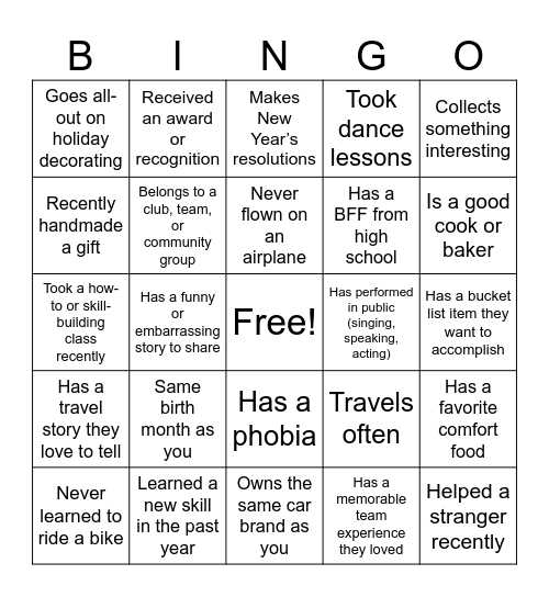 21st Century Staff Bingo Card