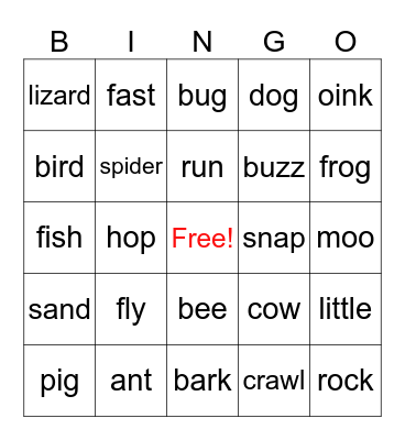BINGO Card