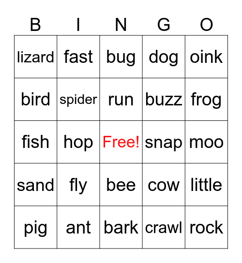 BINGO Card
