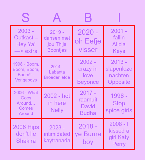 27BINGO Card