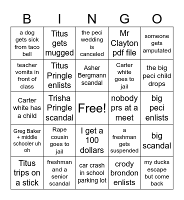 bingo 2025 Bingo Card