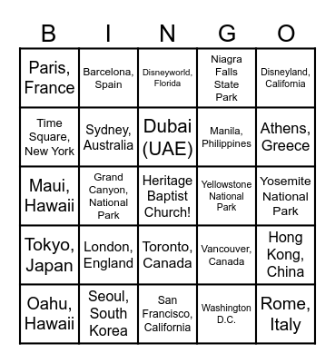 Joyful Journey Bingo Card