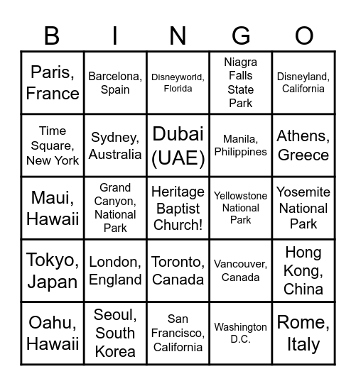 Joyful Journey Bingo Card