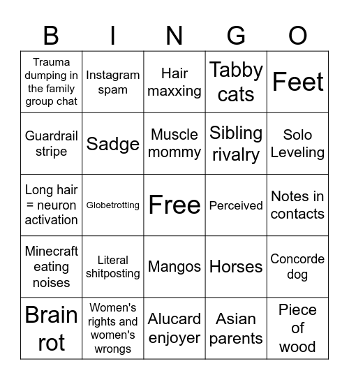 Victoria Liu BINGO Card